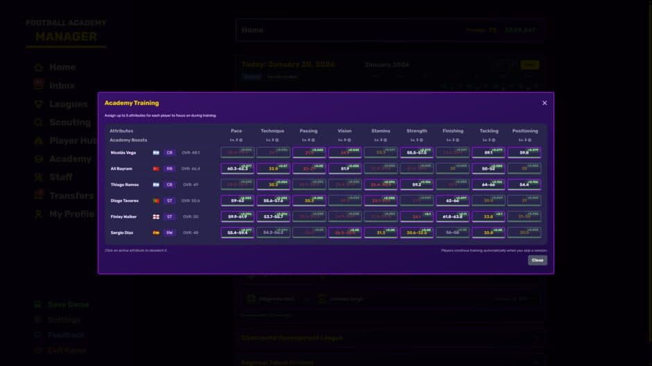 Football Academy Manager screenshot