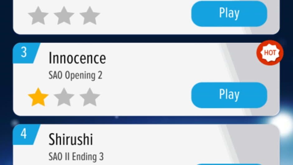 Piano Tap SAO screenshot
