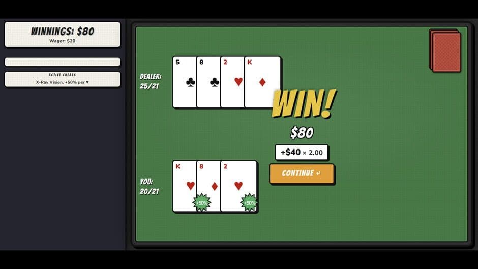 Blackjack: Cheat the House! screenshot