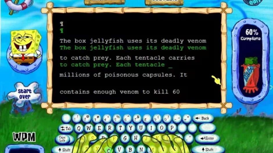 SpongeBob SquarePants Typing screenshot