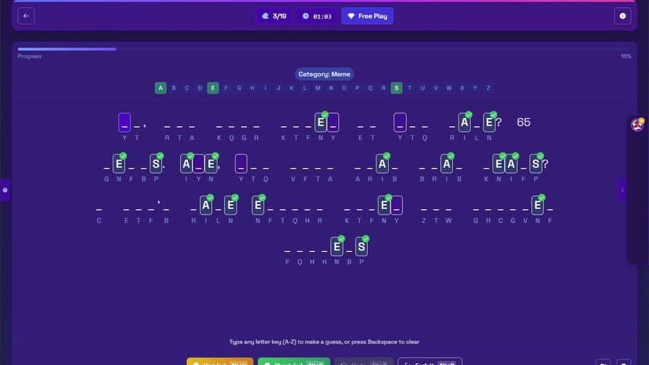 Cryptogram screenshot