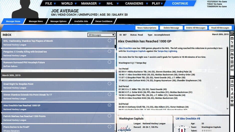 Franchise Hockey Manager 5 screenshot