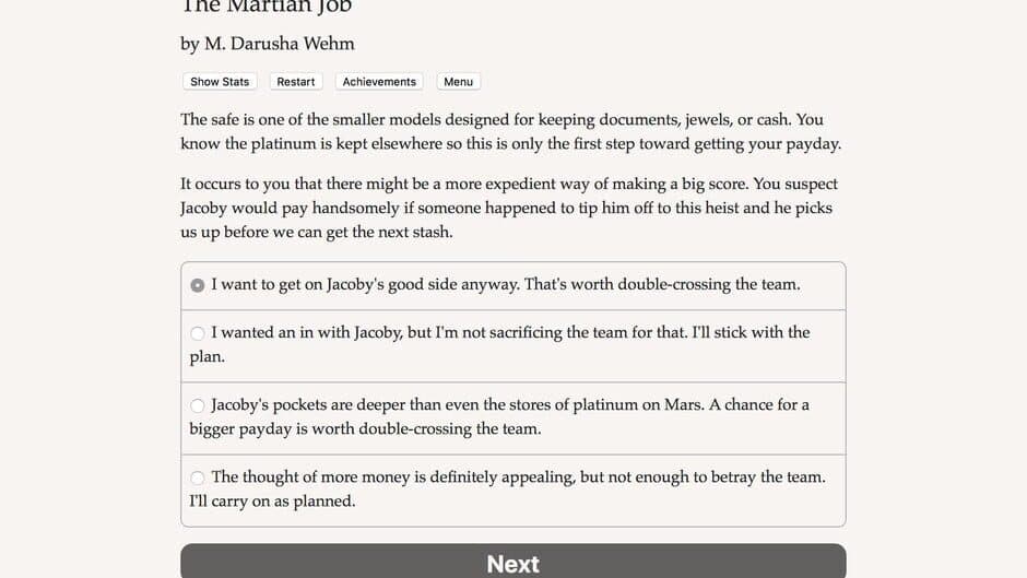 The Martian Job screenshot