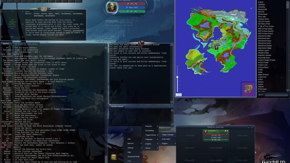 BatMUD screenshot