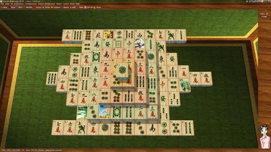 Kyodai Mahjongg screenshot