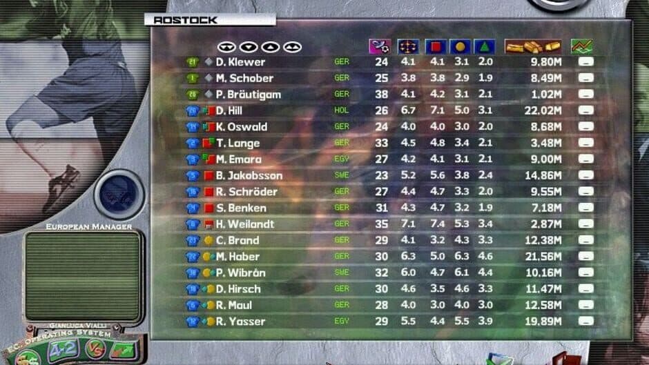 Gianluca Vialli's European Manager screenshot