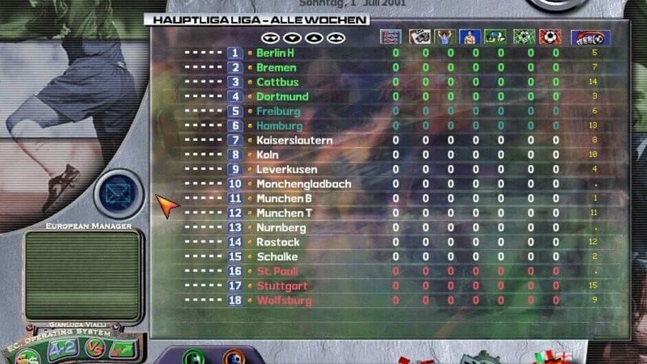 Gianluca Vialli's European Manager screenshot