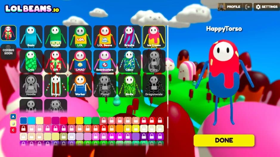 LOLBeans.io screenshot