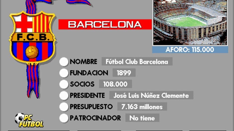 PC Fútbol screenshot