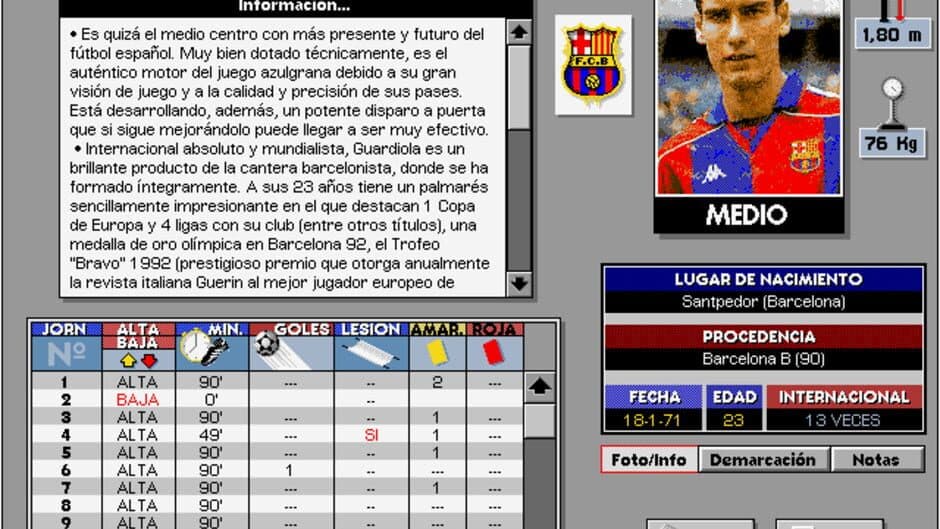 PC Fútbol 3.0 screenshot