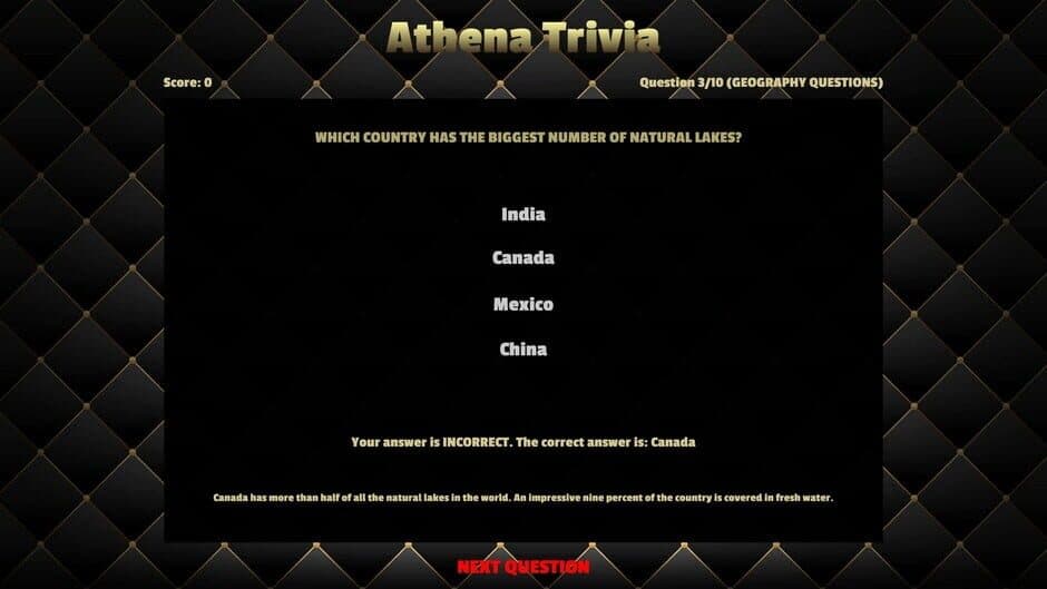 Athena Trivia screenshot