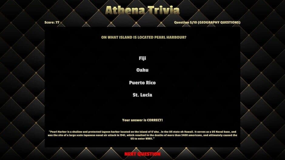 Athena Trivia screenshot