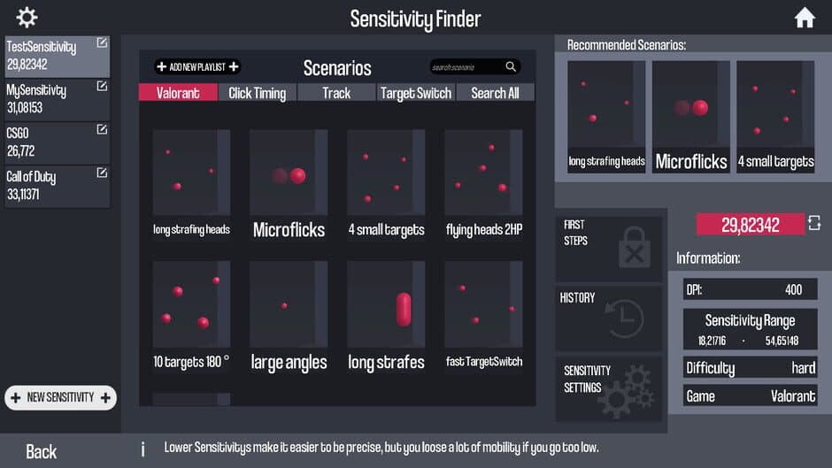 Oblivity: Find your perfect Sensitivity screenshot