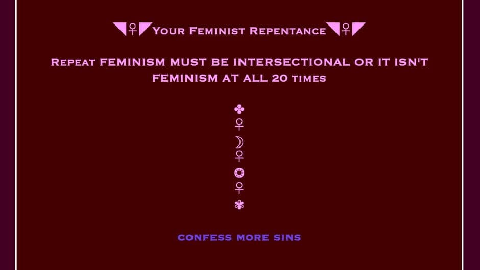 Feminist Confessional screenshot