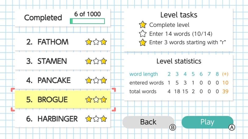 Words in Word screenshot
