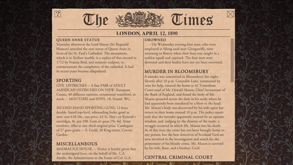 Sherlock Holmes Consulting Detective: The Case of Banker's Final Debt screenshot