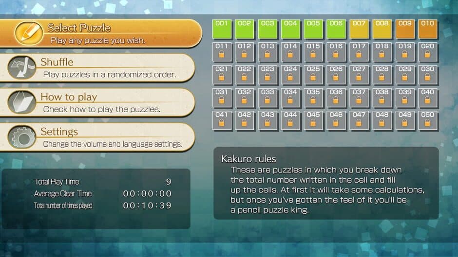 Puzzle by Nikoli S Kakuro screenshot