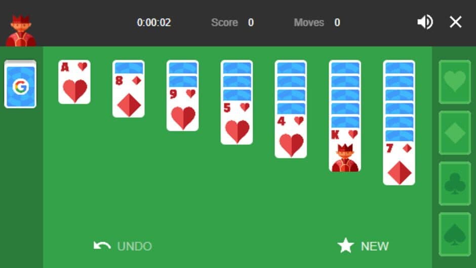 Google Solitaire screenshot