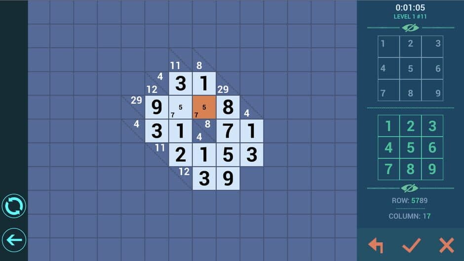 Kakuro++ screenshot