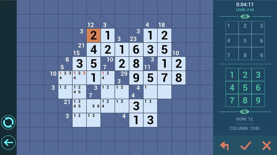 Kakuro++ screenshot