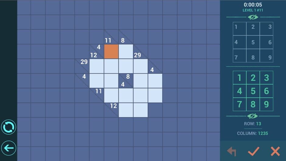 Kakuro++ screenshot