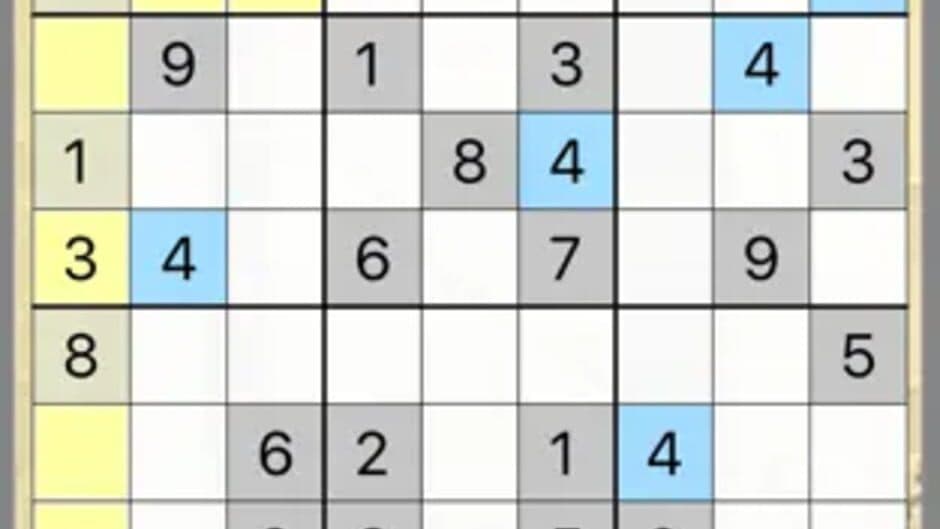 Sudoku screenshot