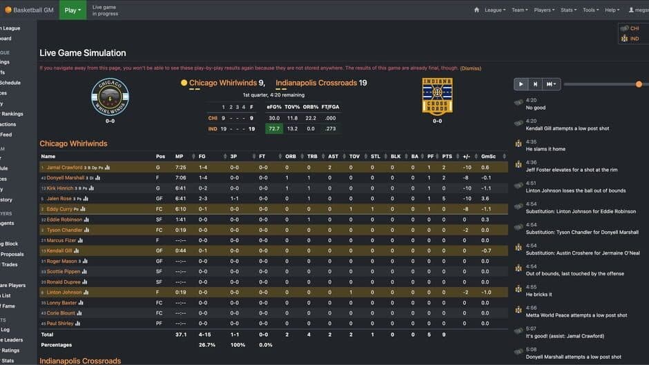 Basketball GM screenshot