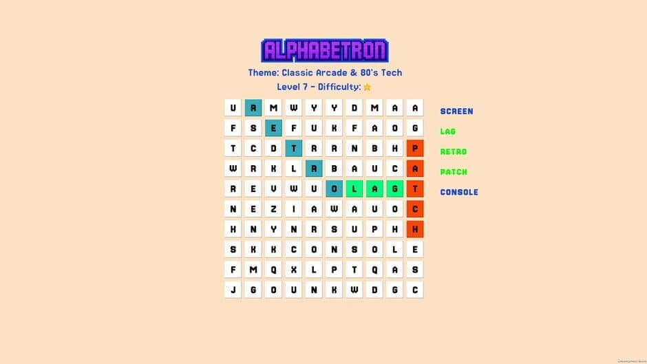Alphabetron screenshot