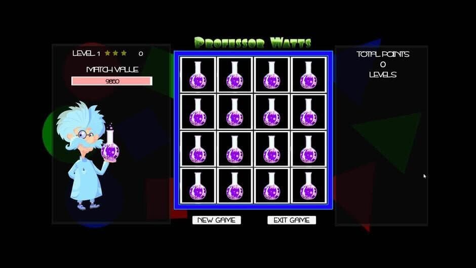Professor Watts: Memory Match screenshot